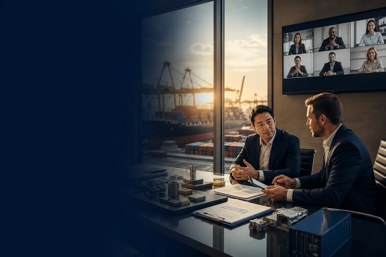 Exporter and HTM Global Tech specialist planning international growth with qualified overseas buyers and port operations