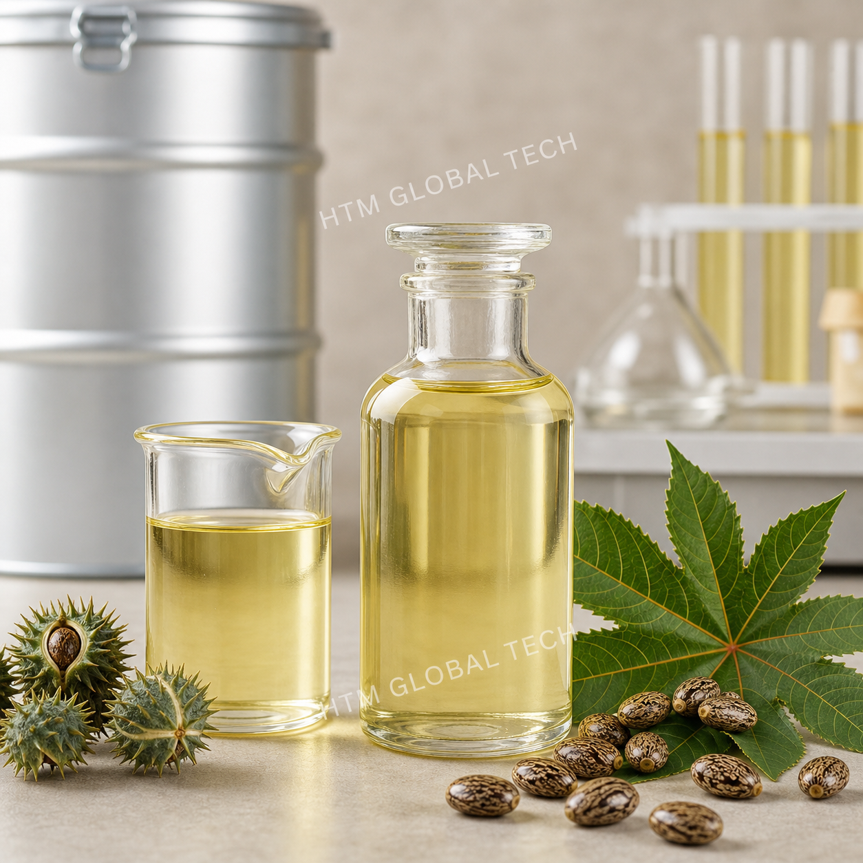 Cold-Pressed Castor Oil prepared for bulk export supply from India