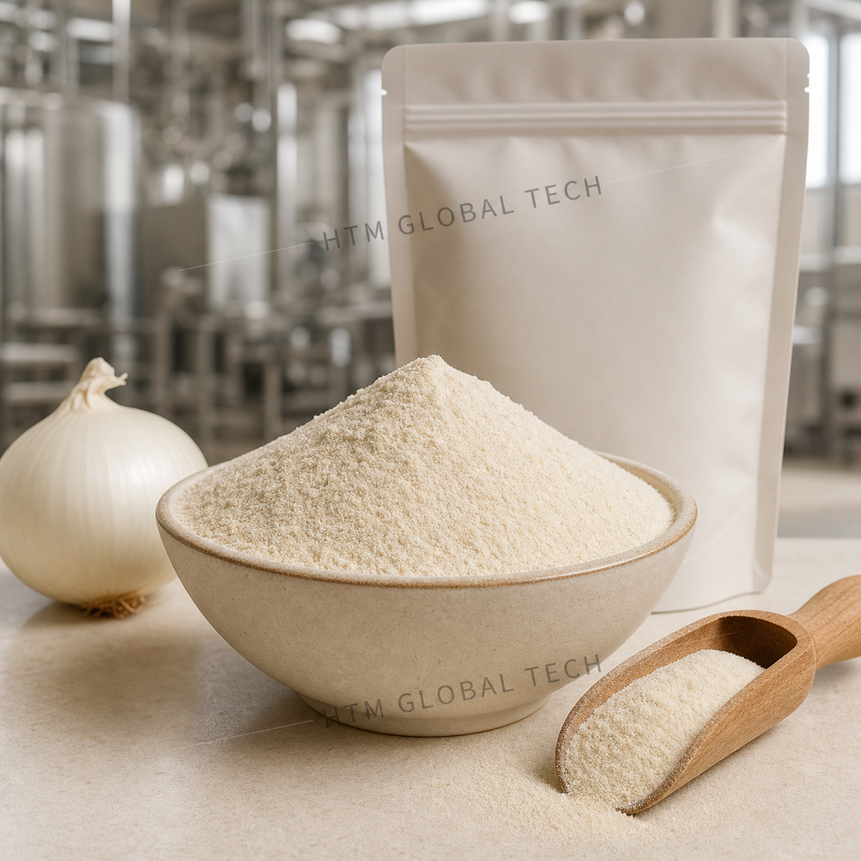 Dehydrated Onion Powder prepared for bulk export supply from India