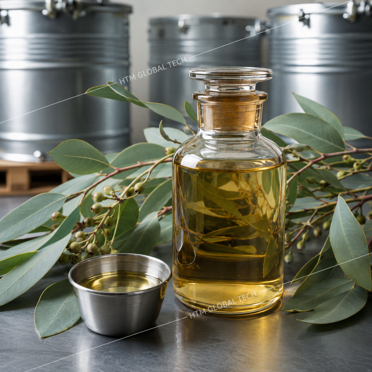 Eucalyptus Essential Oil prepared for bulk export supply from India