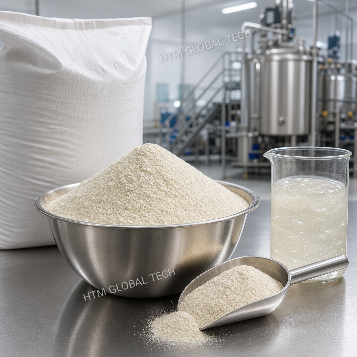 Fast-Hydration Guar Gum Powder prepared for bulk export supply from India