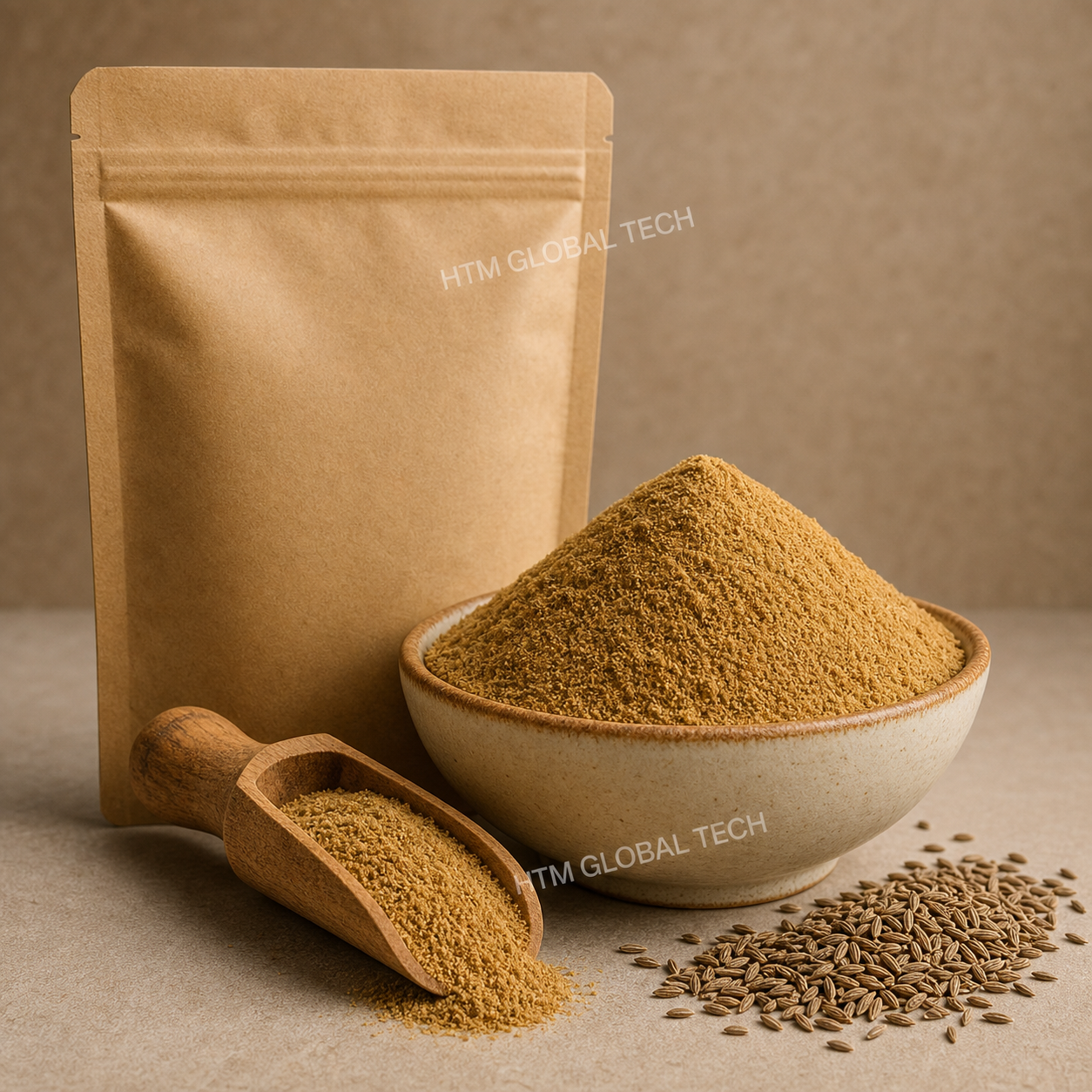 Ground Cumin Powder prepared for bulk export supply from India