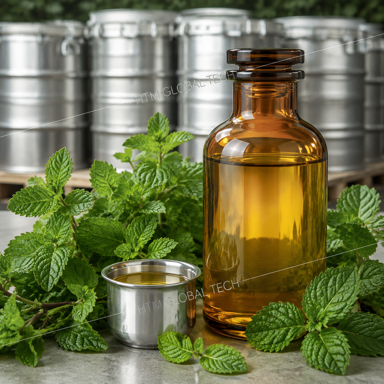 Mentha Essential Oil prepared for bulk export supply from India