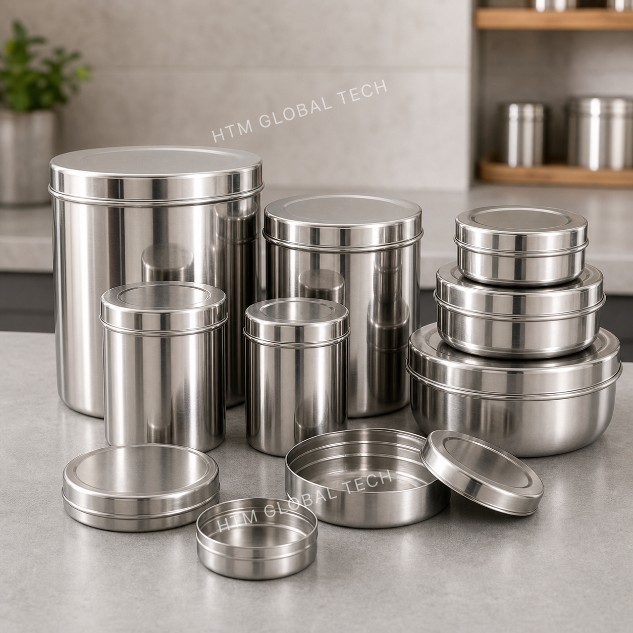 Stainless Steel Food Storage Containers prepared for bulk export supply from India