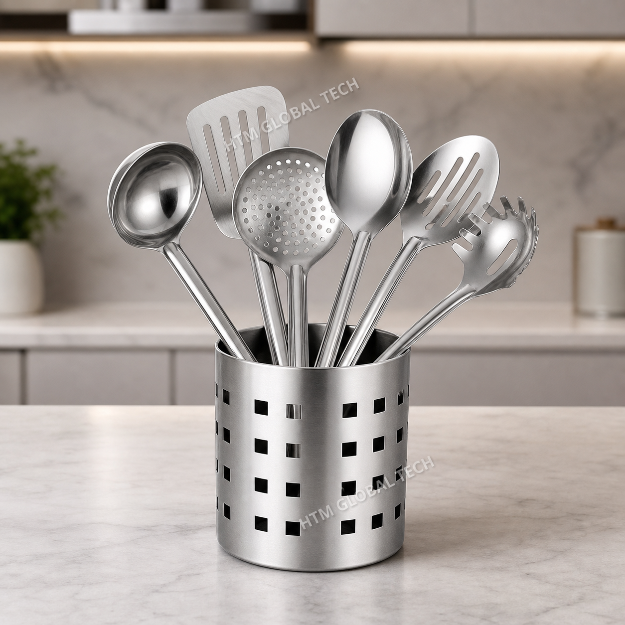 Stainless Steel Kitchen Utensil Set prepared for bulk export supply from India