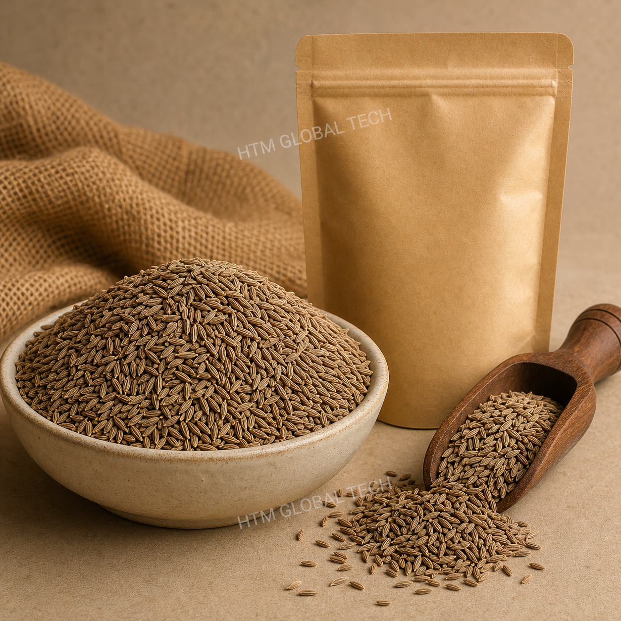 Whole Cumin Seeds prepared for bulk export supply from India